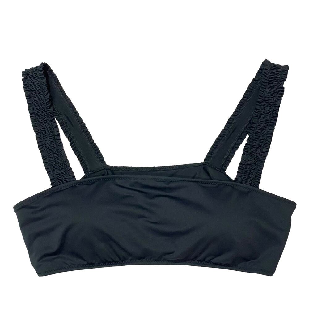 Vineyard Vines Smocked Bikini Top - Jet Black - XL